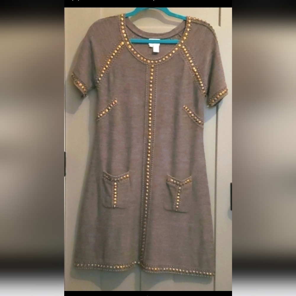 NEW Tracy Reese New York  NEW Absolutely Stunning. 100% Wool. Metal Beading